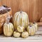 Halloween Lifelike Simulation Foam Pumpkins Set Fall Harvest Home Party Supplies (White Gold, One Size)